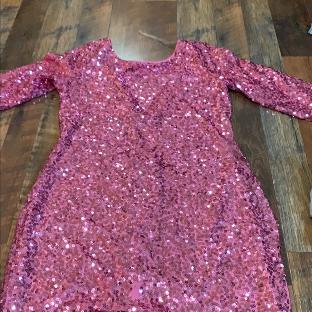 Pink sparkling dress